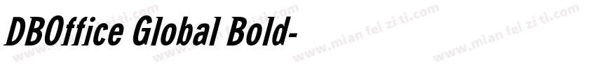 DBOffice Global Bold字体转换